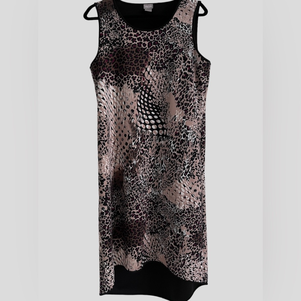 Animal-Print High-Low Hem Dress - Picture 2 of 5
